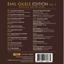 Gilels, Emil - Edition Vol.2: Tchaikovsky/Rachmaninov