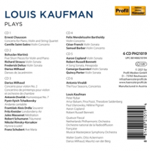 Kaufman, Louis - Louis Kaufman Plays Works By Barber, Martinu Etc.