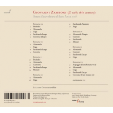 Zamboni, G. - Sonates Pour Luth No.1-4/6/7/9