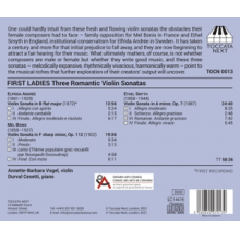 Vogel, Annette-Barbara - First Ladies: Three Romantic Violin Sonatas