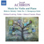 Achron, J. - Music For Violin & Piano