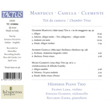 Hesperos Piano Trio - Martucci, Casella & Clementi: Chamber Trios