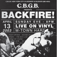 Backfire - Live At Cbgb's