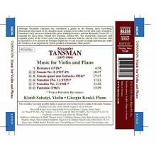 Tansman, A. - Music For Violin & Piano