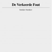Borokov Borokov - Verkeerde Fout