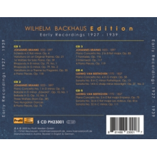 Backhaus, Wilhelm - Edition: Early Recordings 1927-1939