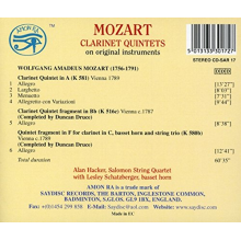 Mozart, Wolfgang Amadeus - Clarinet Quintets