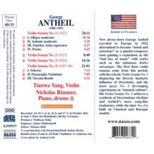 Yang, Tianwa - George Antheil: Violin Sonatas Nos. 1-4