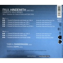 Zimmermann, Tabea / Thomas Hoppe - Paul Hindemith: Complete Works For Viola Vol.2: Sonatas For Viola & Piano and Solo Viola