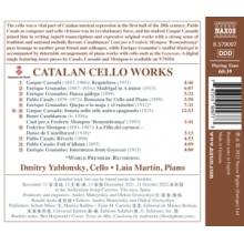 Yablonsky, Dmitry & Laia Martin - Catalan Cello Works