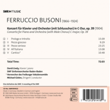 Lively, David - Ferruccio Busoni: Concerto For Piano and Orchestra