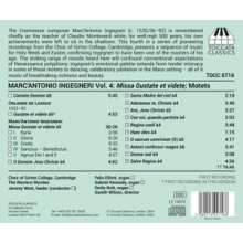 Choir of Girton College Cambridge - Marc Antonio Ingegneri Vol. 4: Missa Gustate Et Videte
