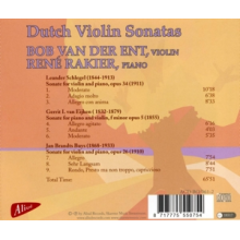 Ent, Bob Van Der - Dutch Violin Sonatas