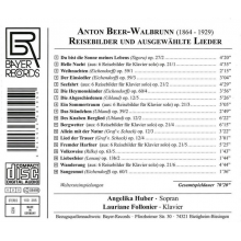 Huber, Angelika & Lauriane Follonier - Anton Beer-Wallbrun: Reisebilder & Ausgewahlte Lieder