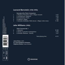 Ehnes, James - Williams: Violin Concerto No. 1 - Bernstein: Serenade