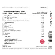 Giocoso String Quartet - Alexander Asteriades: String Quartet & Vertonte Gedichte