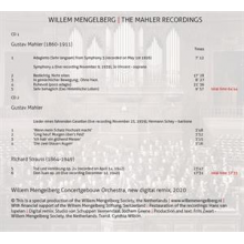 Mengelberg, Willem & Concertgebouw Orchestra - Gustav Mahler: Adagietto From Symphony No. 5, Symphony No. 4 / Richard Strauss: Tod Und Verklarung, Don Juan