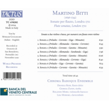 Chroma Baroque Ensemble - Martino Bitti: Sonate Per Flauto, Londra 1711