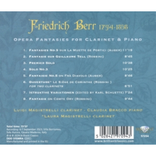 Magistrelli, Luigi & Claudio Bracco - Friedrich Berr: Opera Fantasies For Clarinet & Piano