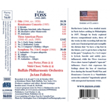 Porter, Amy - Lukas Foss: Symphony No. 1 - Renaissance Concerto - Three American Pieces