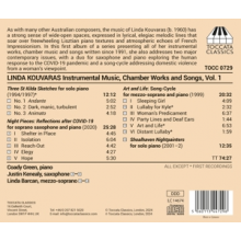 Kenealy, Justin - Linda Kouvaras: Instrumental Music, Chamber Works and Songs, Volume One