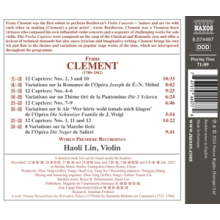 Lin, Haoli - Franz Clement: Solo Violin Works: 12 Caprices - Variations