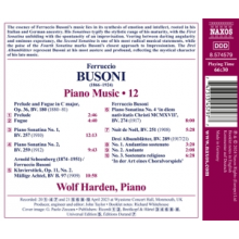 Harden, Wolf - Ferruccio Busoni: Piano Music, Vol. 12