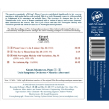 Johannesen, Grant & Maurice Abravanel & Utah Symphony Orchestra - Grieg: Piano Concerto In a Minor - Old Norwegian Melody With Variations