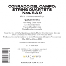 Quatuor Diotima - Conrado Del Campo: String Quartets Nos. 8 & 9 (Live)
