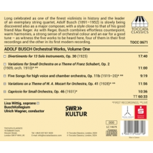 Buschkollegium - Orchestral Works Volume One: Music For Chamber Orchestra