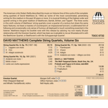 Kreutzer Quartet - Matthews: Complete String Quartets Volume Six