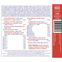 Quinn, Iain - Dohnanyi, Kodaly & Novak: Kodaly: Organ Works