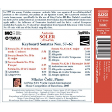 Soler, A. - Keyboard Sonatas No.57-62