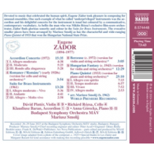 Budapest Symphony Orchestra Mav - Zador: Piano Quintet; Accordion Concerto; Suite For Brass Instruments; Hungarian Fantasy