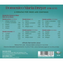 Bernardini, Alfredo - Domenico Maria Dreyer: 6 Sonatas For Oboe and Continuo