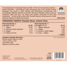 Amadeus Chamber Musicians - Ferdinand Thieriot: Chamber Music, Volume Three
