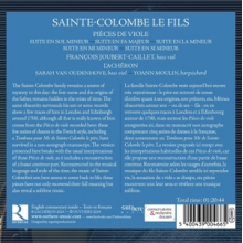 Joubert-Caillet, Francois - Sainte-Colombe Le Fils: Pieces De Viole