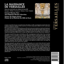 Choeur De L'opera Royal & Jean-Baptiste Nicolas - La Naissance De Versailles