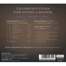 Spina & Benignetti Piano Duo - Transcriptions For Piano 4-Hands: Ravel, Wagner, Liszt