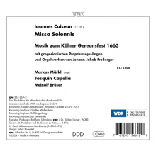 Josquin Capella - Cuisean: Missa Solennis - Musik Zum Kolner Gereonsfest 1663