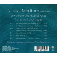 Levental, Ekaterina & Frank Peters - Medtner: Geweihter Platz, Complete Songs Volume 5
