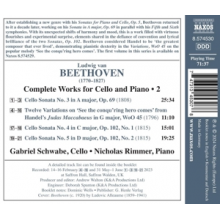 Schwabe, Gabriel - Beethoven: Complete Works For Cello & Piano, Vol. 2
