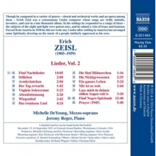 Deyoung, Michelle - Lieder By Erich Zeisl, Vol. 2