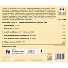 Tsenov, Dobromir - L Ubomir Pipkov: L'ubomir Pipkov: Piano Music, Volume Two