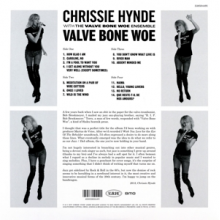 Chrissie Hynde & the Valve Bon - Valve Bone Woe