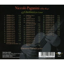 Carletti, Giacomo - Paganini: 43 Ghiribizzi For Guitar