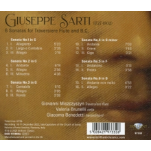 Miszczyszyn, Giovanni & Valeria Brunelli & Giacomo Benedetti - Giuseppe Sarti: 6 Sonatas For Traversiere Flute and B.C.