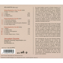 Jerusalem Quartet - Bela Bartok String Quartets Nos. 1, 3 & 5