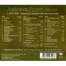 Vansisiem Lied Duo - Pizzetti: Liriche - Complete Songs For Voice & Piano