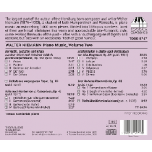 Kamieniak, Tomasz - Walter Niemann: Piano Music, Volume One